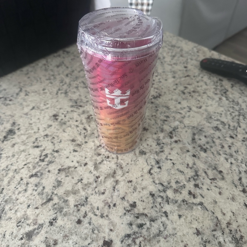 Royal Caribbean Pink and Orange Tumbler with Logo - Picture 2 of 5